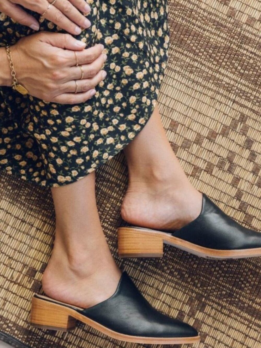 (New) Soludos – The Venetian Leather Mule (Black)